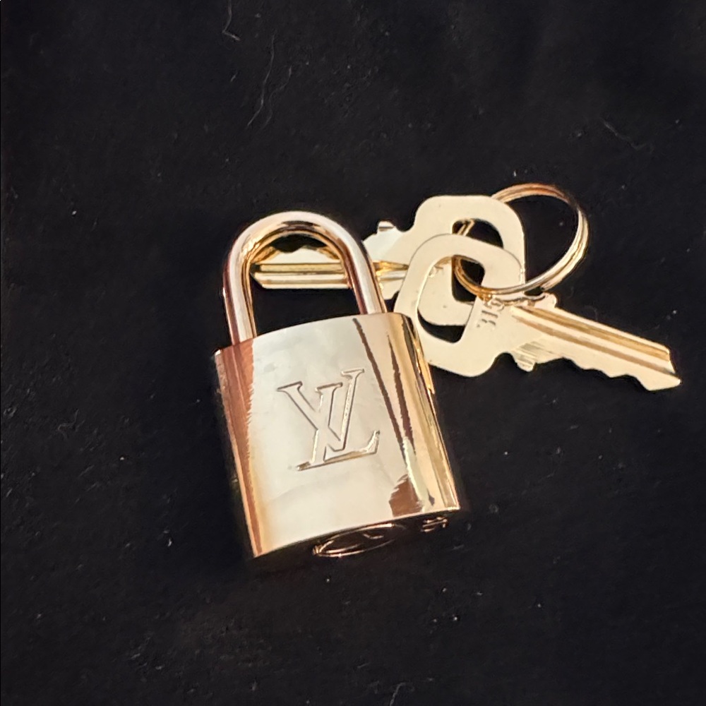 Louis Vuitton Gold-tone Logo Padlock with Keys #315